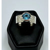 Textured Blue Topaz Statement Ring