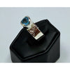 Textured Blue Topaz Statement Ring