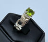 Peridot Openwork Textured Ring