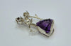 Two-Tone Botanical Amethyst Branch Pendant