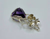 Two-Tone Botanical Amethyst Branch Pendant