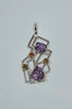 High-Polish Interlocking Geometric Frame Pendant