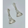 Abstract Geometric Silver Link Statement Earrings