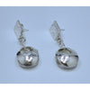 Textured Sterling Silver Interlocking Hoop Earrings – 3D Curved Ring Studs