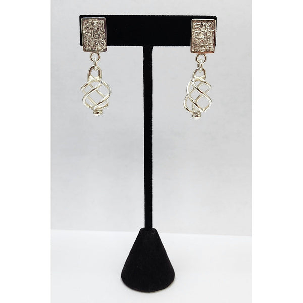 "Swirled Sterling" Earrings