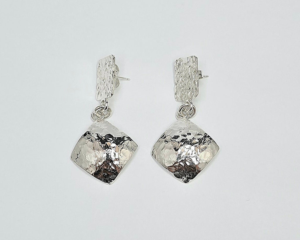 Mildly textured Sterling Silver Earrings