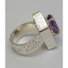 Elongated Pentagon Amethyst Ring