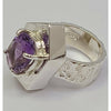 Elongated Pentagon Amethyst Ring