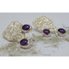 Foiled Amethyst Earrings