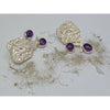 Foiled Amethyst Earrings