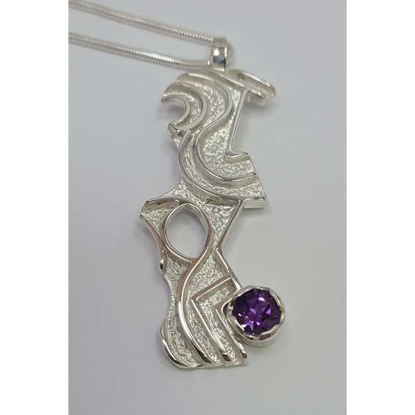 Abstract Amethyst Pendant