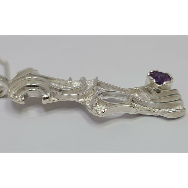 Abstract Amethyst Pendant