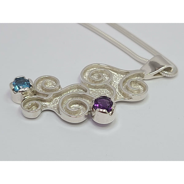 "Amidst Silver Swirls" Pendant