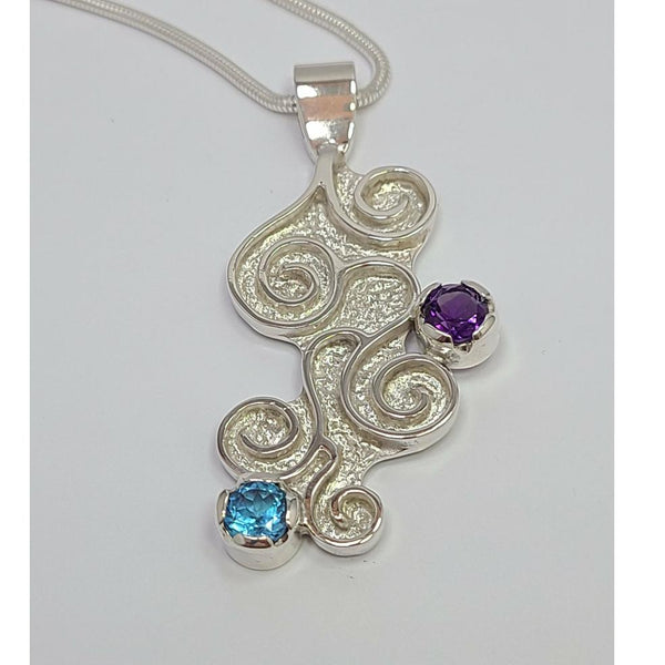 "Amidst Silver Swirls" Pendant