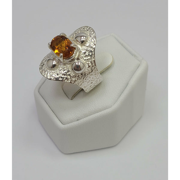 Oval Coffee Citrine Ring