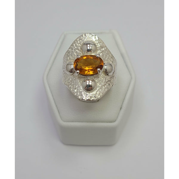 Oval Coffee Citrine Ring