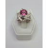 Pink Topaz with high polish band Ring