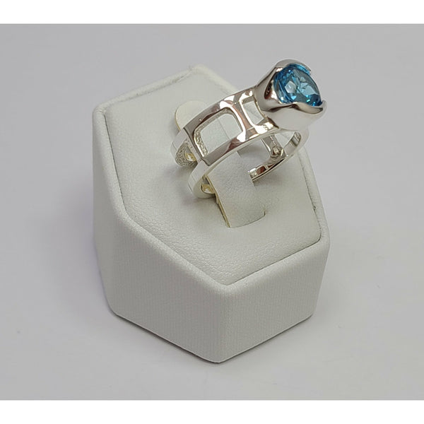 Blue Topaz dual band Ring