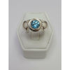 Blue Topaz high polish split band Ring