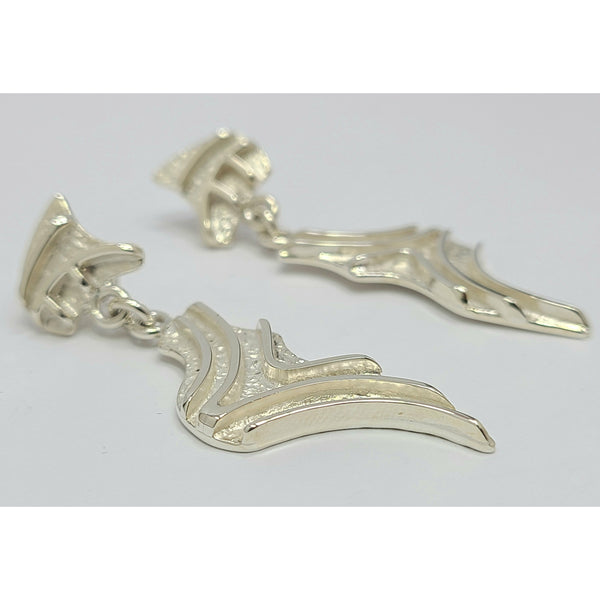 "Broken" Sterling Silver Earrings