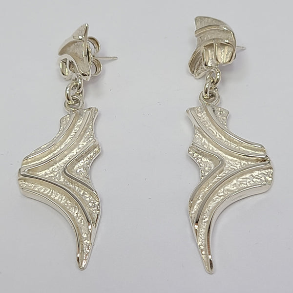 "Broken" Sterling Silver Earrings