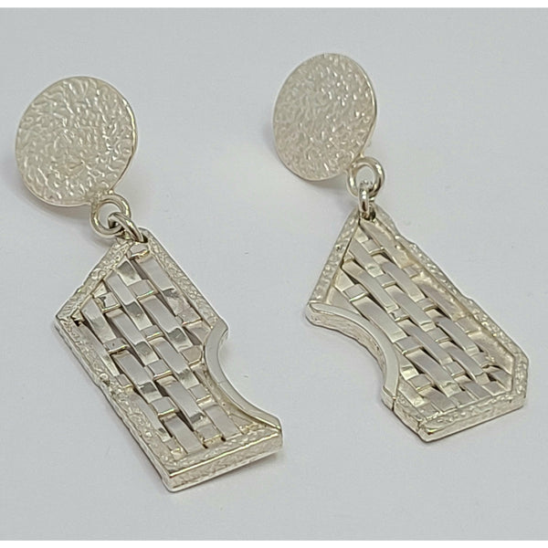 Woven Sterling Silver Earrings