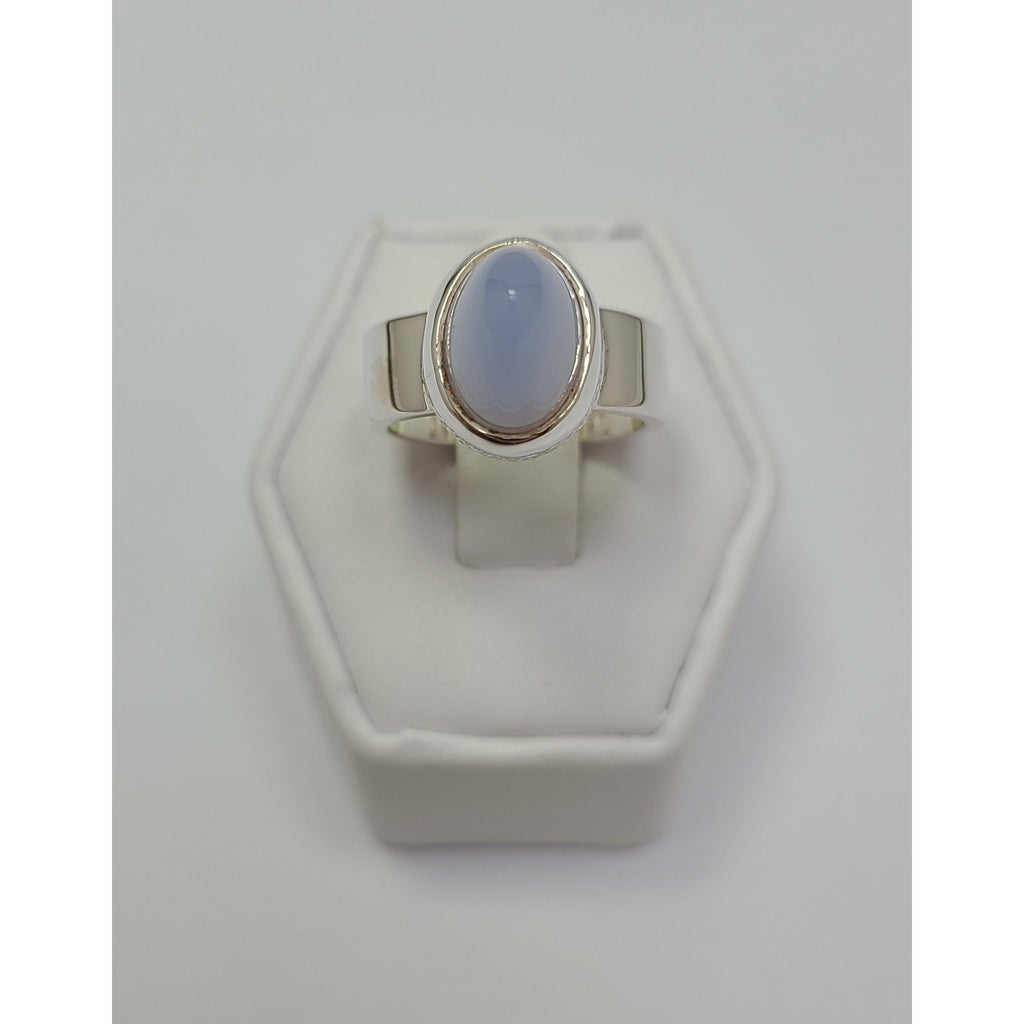 High Blue Chalcedony Ring