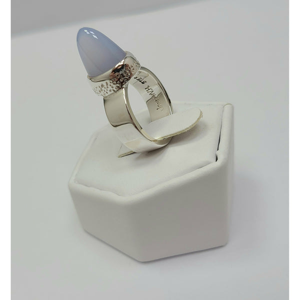 High Blue Chalcedony Ring
