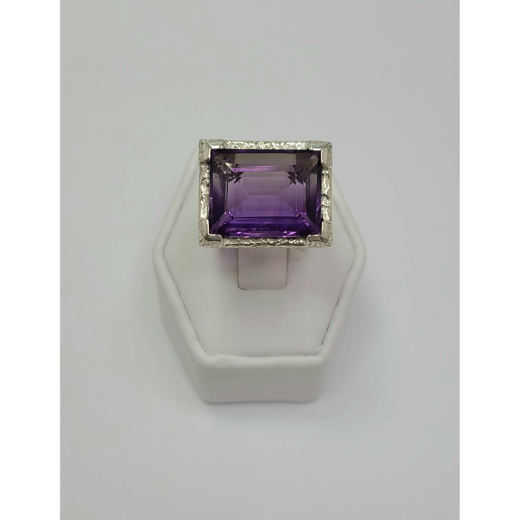 Amethyst with Sapphires Ring