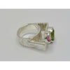 Pink Topaz and Peridot Ring