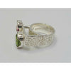 Pink Topaz and Peridot Ring