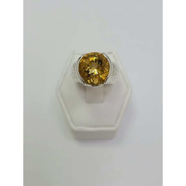 Round Citrine Ring
