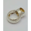 Citrine mildly textured band Ring