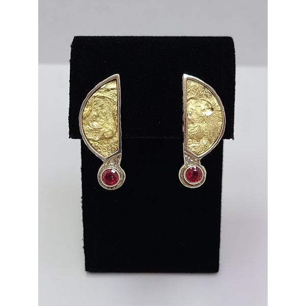Dripped Ruby Earrings
