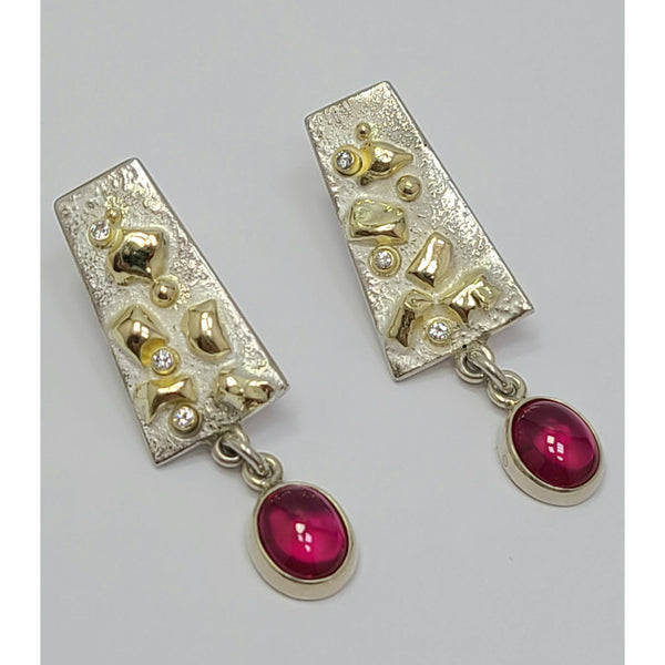 Mined Gold Earrings