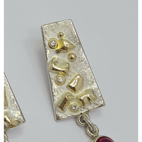 Mined Gold Earrings