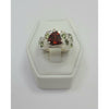 Garnet with Green Sapphires Ring