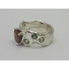 Garnet with Green Sapphires Ring