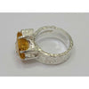 Triangular Citrine Ring