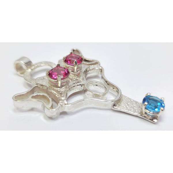 "Faced with Topaz" Pendant