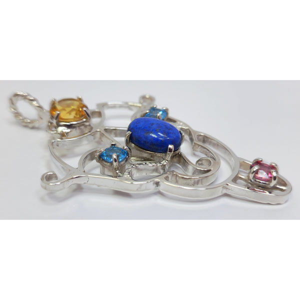 "Faced with Lapis" Pendant