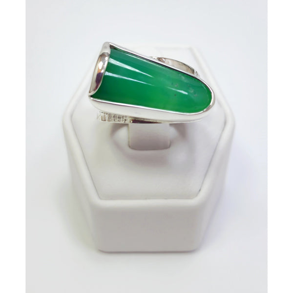 Chrysoprase Dual Banded Ring