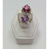 Amethyst and Pink Topaz Ring